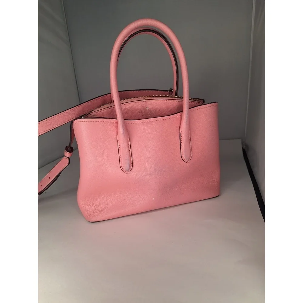 Kate Spade Pink Leather Top‎ Handle Crossbody Bag with Gold Hardware